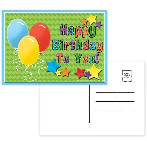 Top Notch Teacher Products Happy Birthday to You Postcards, Pack of 30