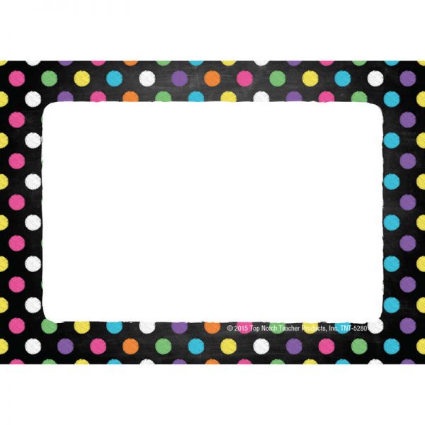 Top Notch Teacher Products Chalkboard Dots Name Tags/Labels, Pack of 32
