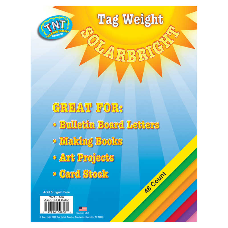 TeachersParadise Top Notch Teacher Products Assorted TagWeight Paper