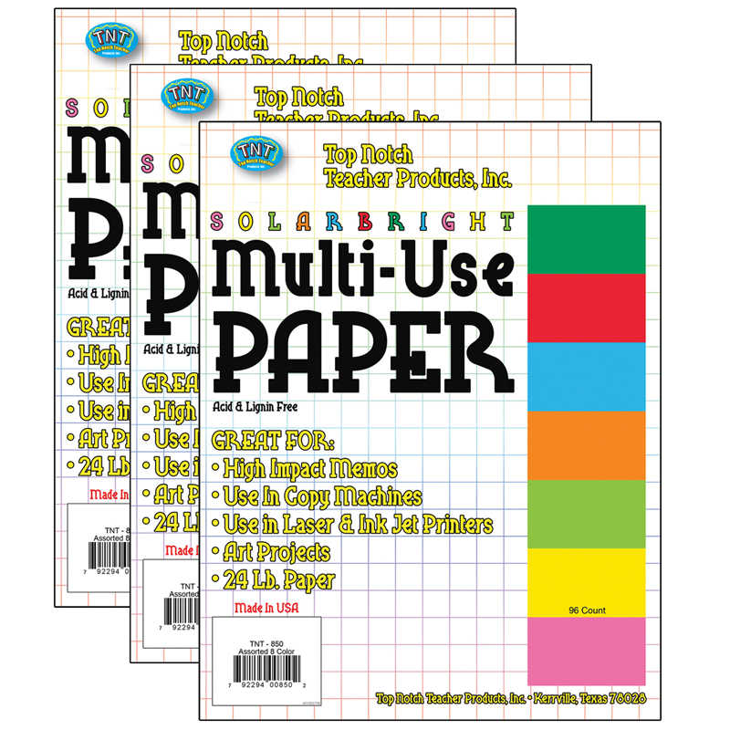 TeachersParadise Top Notch Teacher Products Assorted MultiUse Paper