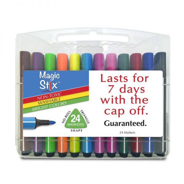 The Pencil Grip™ Triangular Magic Stix Markers, 24 Pack