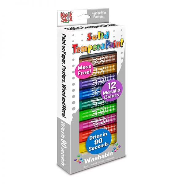 Kwik™ Stix Tempera Paint Metalix, 12 Colors