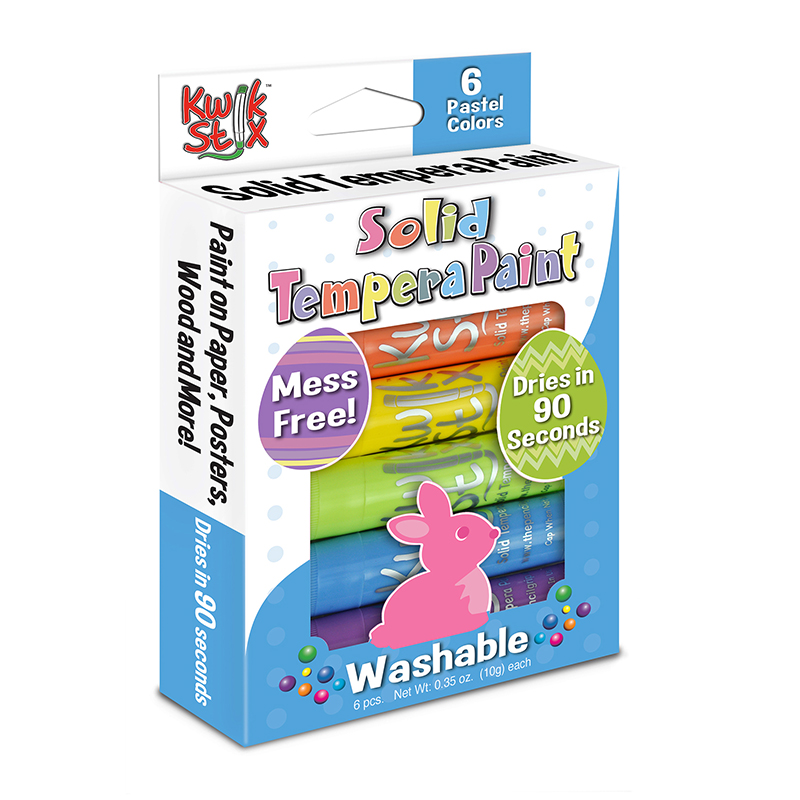 TeachersParadise - Kwik Stix™ Tempera Paint Sticks Easter Edition, 6 Pastel  Colors - TPG679