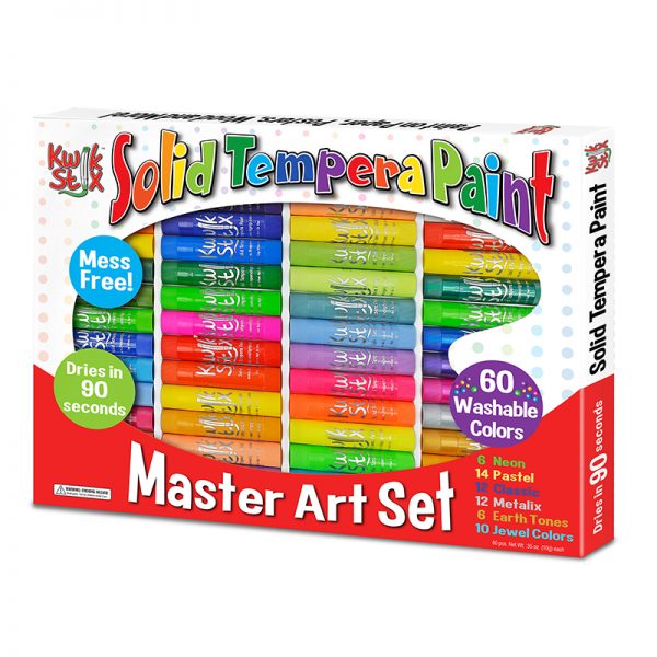Kwik™ Stix Tempera Paint, Art Set, 60 Colors