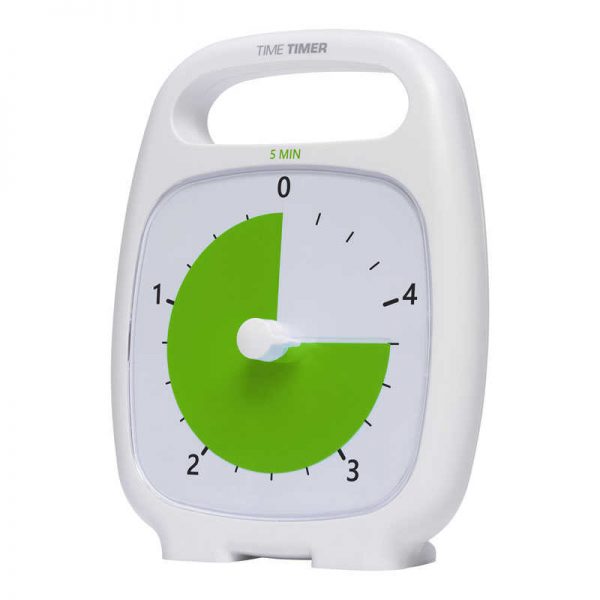 Time Timer® PLUS® 5 Minute Timer, White