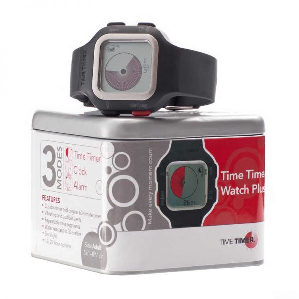 Time Timer® Watch PLUS®, Watch Timer, Large, Grey