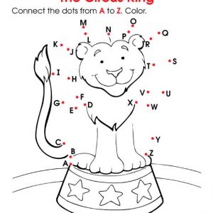 The Circus King – FS109002 Alphabet Dot-to-Dot 0768206731-2 page 24 by Frank Schaffer Publications, Inc.