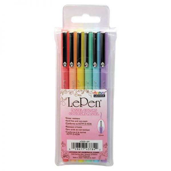 Marvy Uchida® LePen®, Pastel, 6 colors