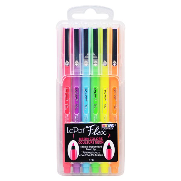 Uchida LePen® Flex, 6 Neon Colors