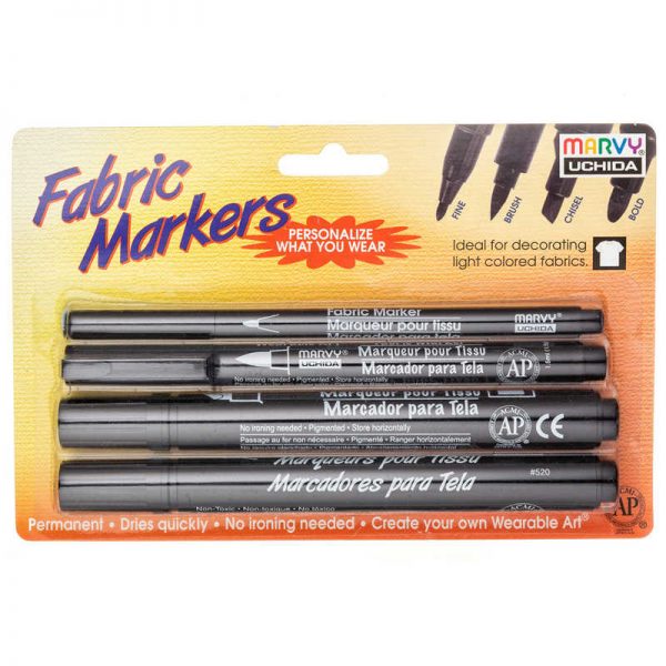 Marvy Uchida® Laundry/Fabric Markers, Pack of 4