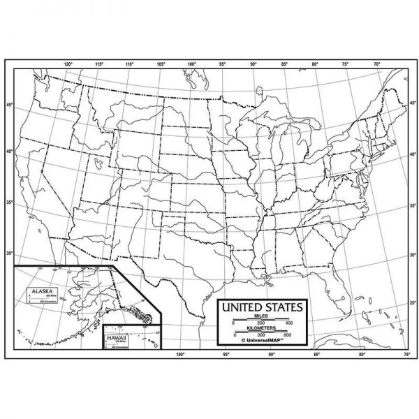 Kappa Map Outline Map Study Pads, U.S.