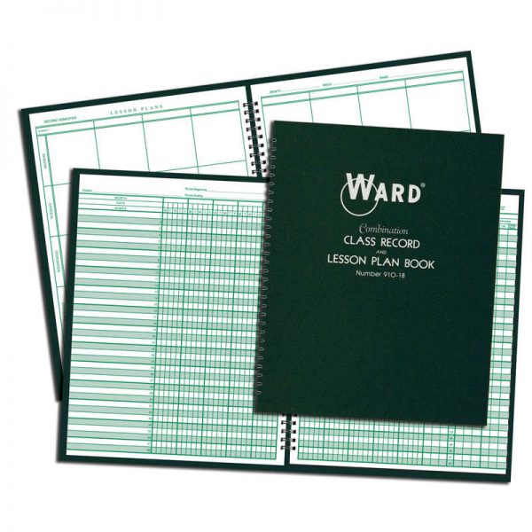 WARD® Combination Class Record & Lesson Plan Book (9-10 Weeks, 8 Periods)