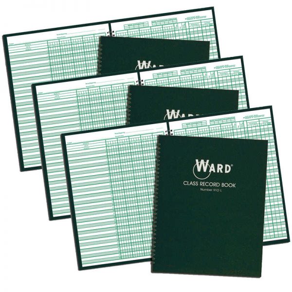 Ward® Class Record Book, 9-10 Week Grading Periods, Pack of 3