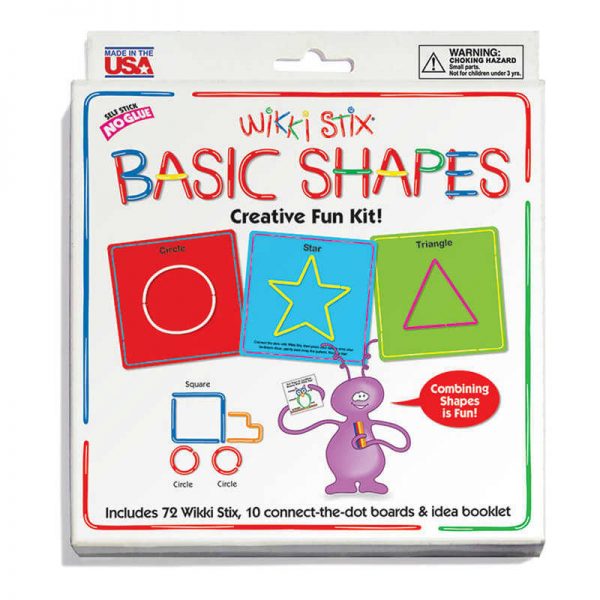 Wikki Stix® Basic Shapes Cards Kit, 10 Cards/72 Wikki Stix