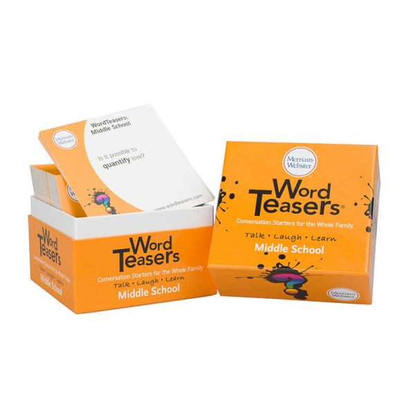 WordTeasers Middle School Conversation Starter Flash Card, 150 Questions