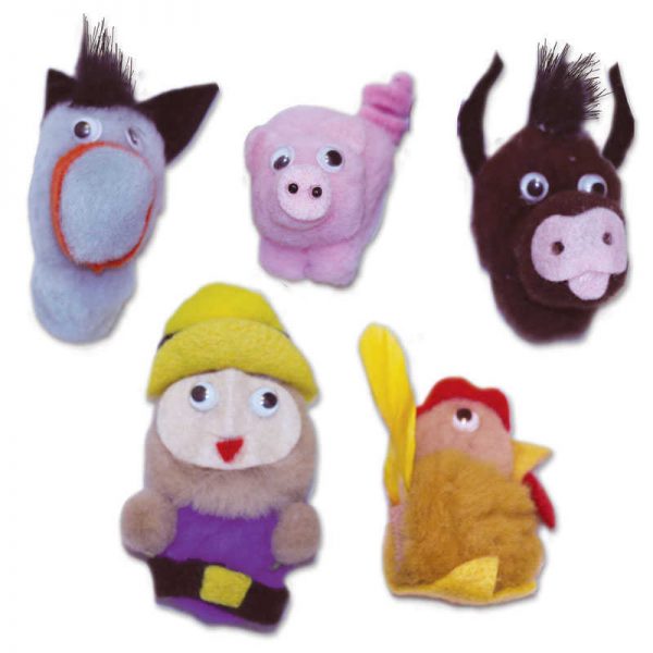 Melody House Old MacDonald’s Farm Monkey Mitt® Set, 5 characters