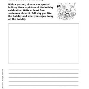 Write About Holiday by Harcourt Achieve Inc.