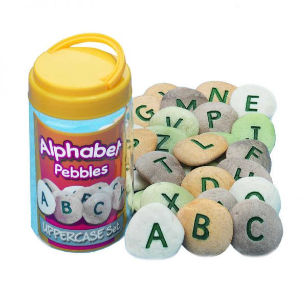 Yellow Door Uppercase Alphabet Pebbles, Set of 26