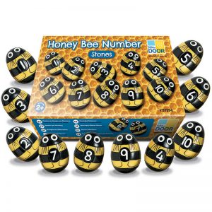 Yellow Door Honey Bee Number Stones, Set of 20