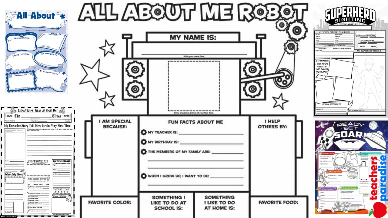 Teacher Created Resources All About Me Poster Pack
