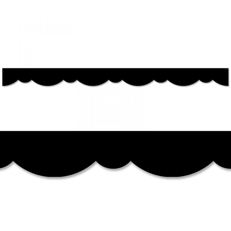 Creative Teaching Press® Black Stylish Scallops Border, 35 Feet