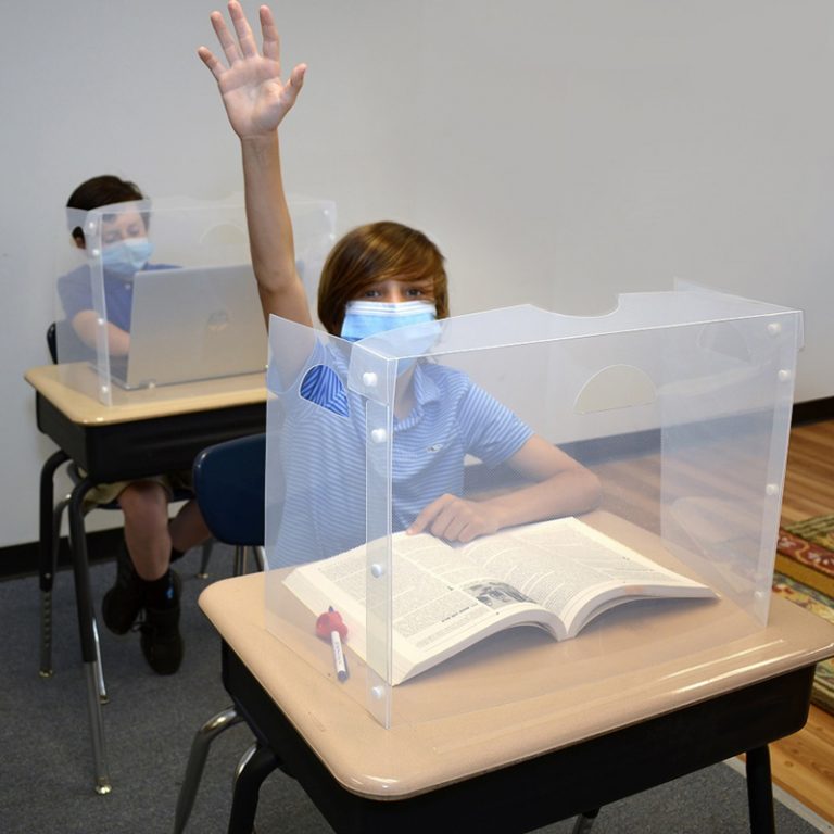 The Pencil Grip™ Personal Space™ Desk Dividers, Middle-High School, Frosted, Pack of 12